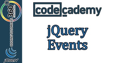 Learn jQuery with CodeCademy: jQuery Events