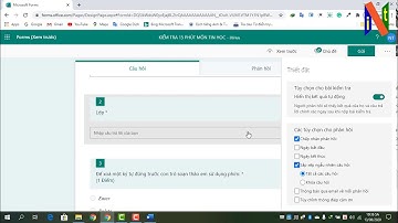 Tạo bài kiểm tra Online bằng Microsoft Forms