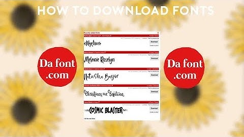 How to download fonts on vont .
