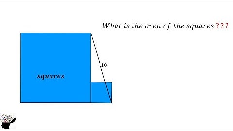 Two squares of different size. Could you solve for the areas of the two squares?