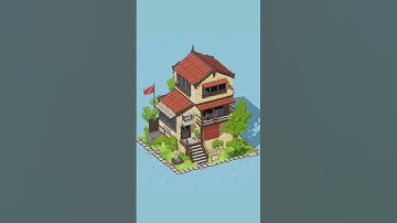 Isometric house #3d #blender3d #animation #digitalart #blender #cute #isometric #diorama #digital
