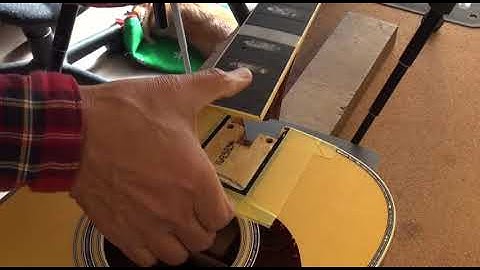 Gluing neck onto the body for neck reset on Martin D-45 Commemorative - alternative view
