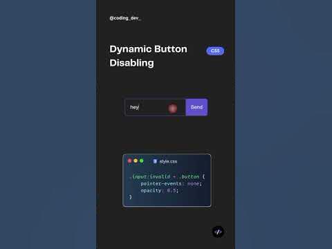 Enable/disable button using CSS Only 🤯🤯🤯 #webdevelopment #css #frontend ...