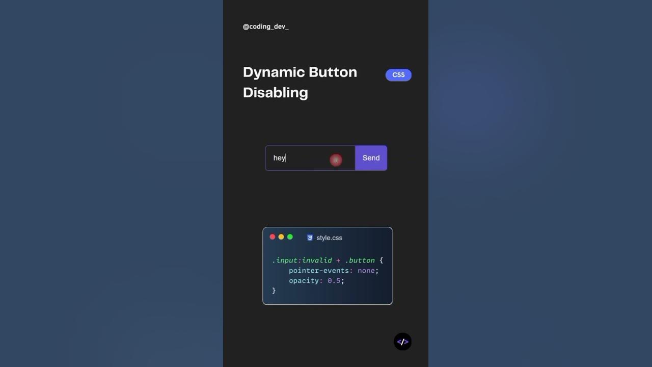 Enable/disable button using CSS Only 🤯🤯🤯 #webdevelopment #css #frontend ...