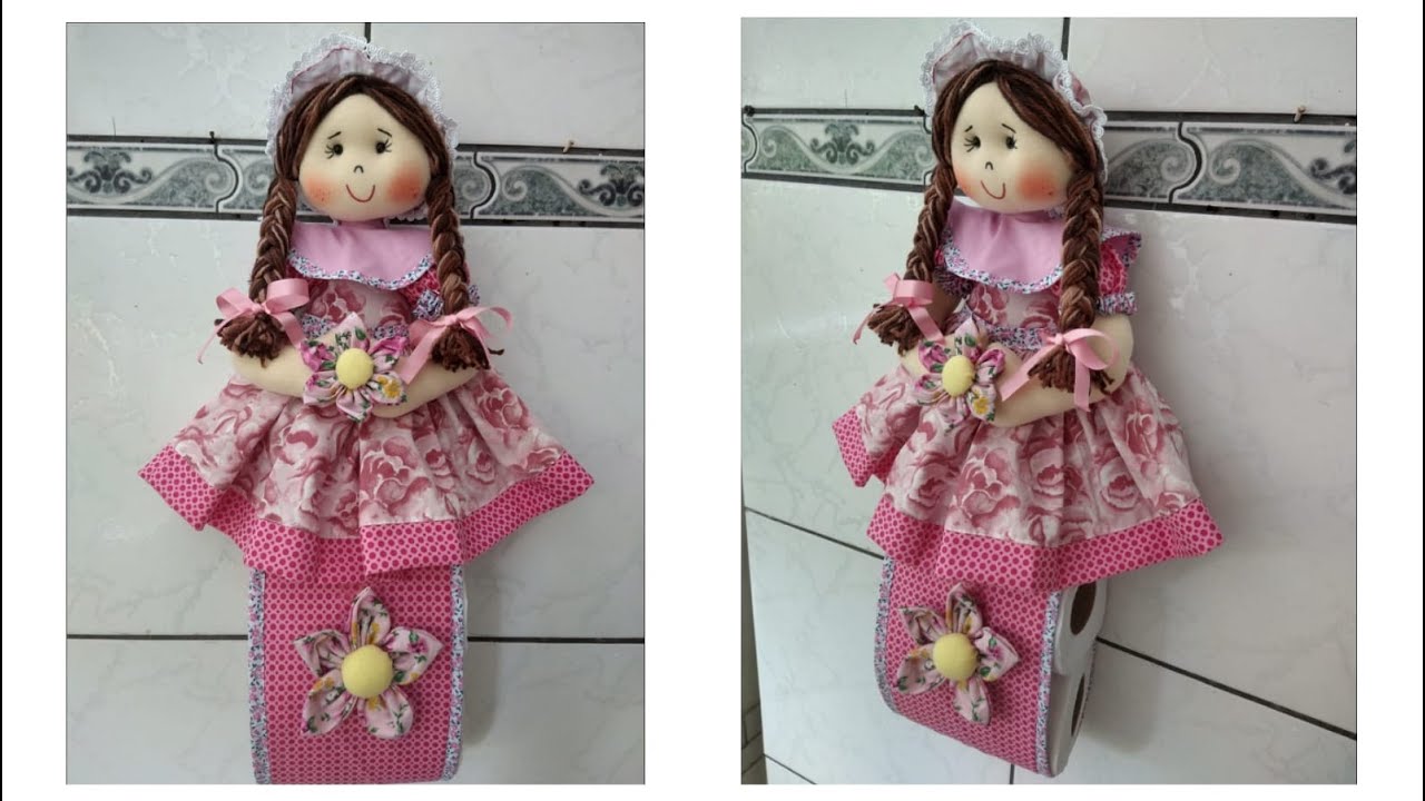 BONECA PRA BANHEIRO - GASTA POUCO VENDE FÁCIL! INCRÍVEL! MOLDE GRÁTIS.