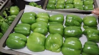Canning Roasted Green Peppers - Preserving The Garden Harvest