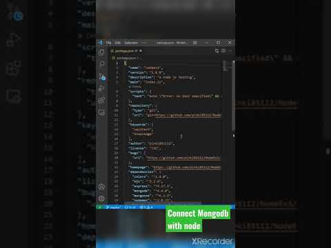 Connect Mongodb with Nodejs #nodejs #mongodb #connect #html #css #css3 #shorts #mongoose #ytshorts
