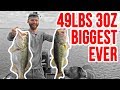 Insane 49lbs 3oz fishing for bass  biggest bag ever on youtube