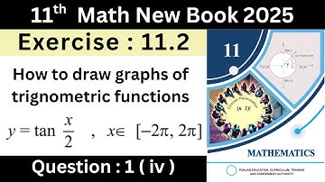 Ex 11.2 || Q1 (iv) || y = tan(x/2) | 11th Class Math | PTB 2025 New Syllabus | Trig Graphs Explained
