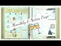 Monthly & Notes Page / Plan With Me /  Erin Condren