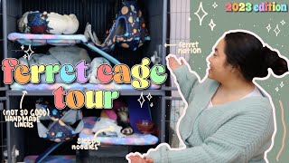 Ferret Cage Tour 2023! || Ferret Nation Cage + Accessories
