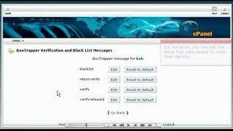 Cari.net -How to configure BoxTrapper in cPanel