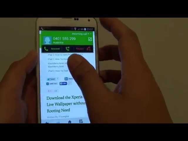 Samsung Galaxy S5: How to Answer/Reject Incoming Call class=