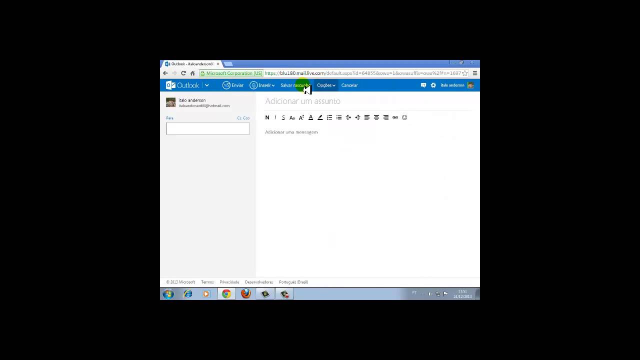 como enviar apresentação de slides para o email youtube