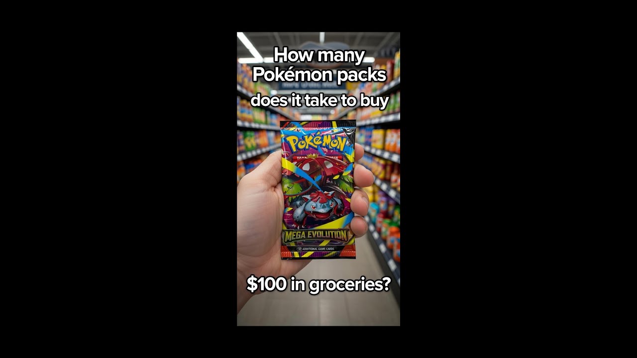 How Many Pokémon Packs Does it Take to Buy $100 in Groceries? - YouTube