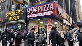 New York City’de 1$‘a Pizza ! | 1$ pizza in New York City ! by Samet Cinar 619 views 1 year ago 1 minute, 30 seconds