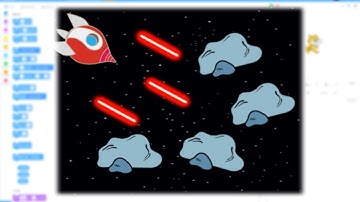 How To Make A Space Shooter/Rock Blaster Game In Scratch!