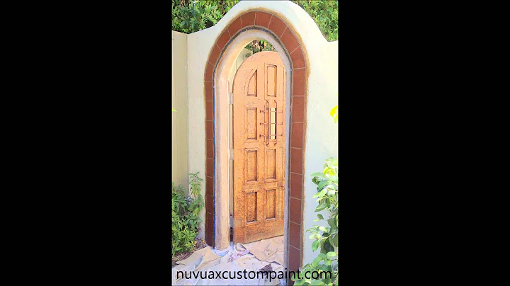 Faux Tile on Arched Doorway
