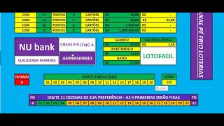 Lotofacil - 21 dezenas em 5 jogos para 13 pontos frequente