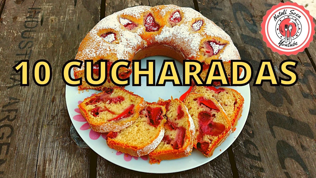 2 huevos y 10 CUCHARADAS para este bizcocho facil.