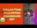 Halloween Chandelier DIY Dollar Tree - Fall Decor 2020