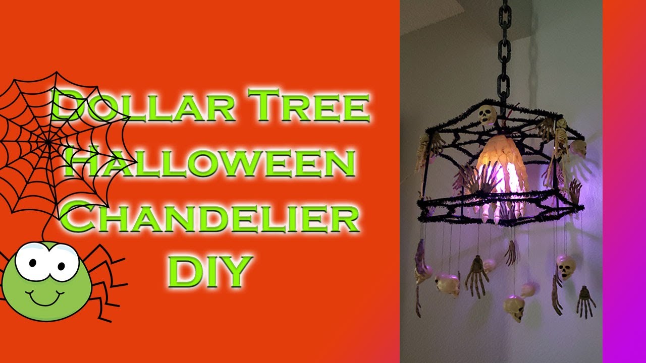 Halloween Chandelier DIY Dollar Tree Fall Decor 2020 YouTube