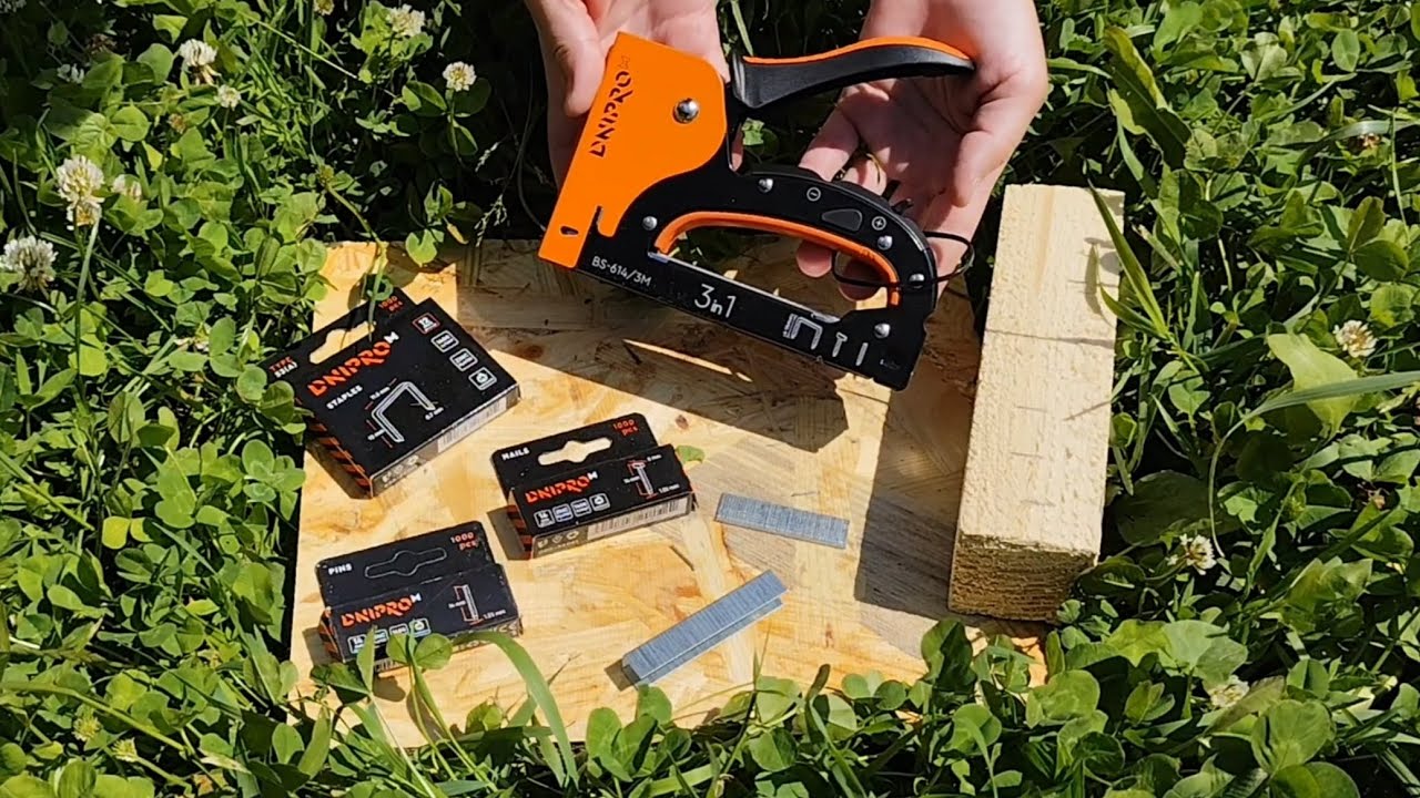 СТЕПЛЕР БУДІВЕЛЬНИЙ 3в1 DNIPRO-M BS-614/3M 6-14 ММ - ВІДЕО-ОГЛЯД