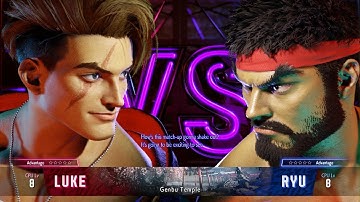 Street Fighter 6 Demo - CPU VS Battle Luke VS Ryu on 8 Star AI Difficulty