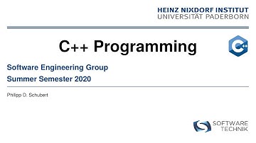C++ Programming SS20 - Week 2