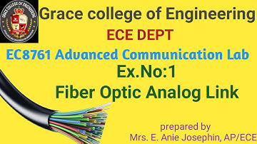 Ex No 1              Fiber Optic Analog Link