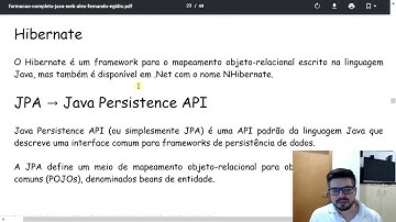 Framework ORM   Hibernate e JPA