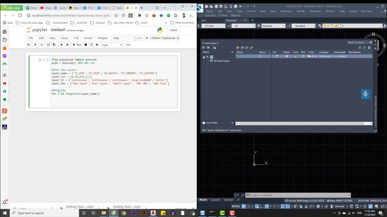 ️ [Tự học Python AutoCAD] Tạo Layer - YouTube