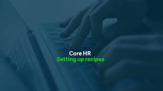 Sage HR Setting up recipes