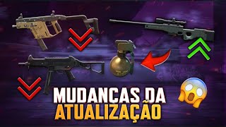 VOCÊ VIU MUDANÇAS DA NOVA ATUALIZAÇÃO DO FREE FIRE shorts