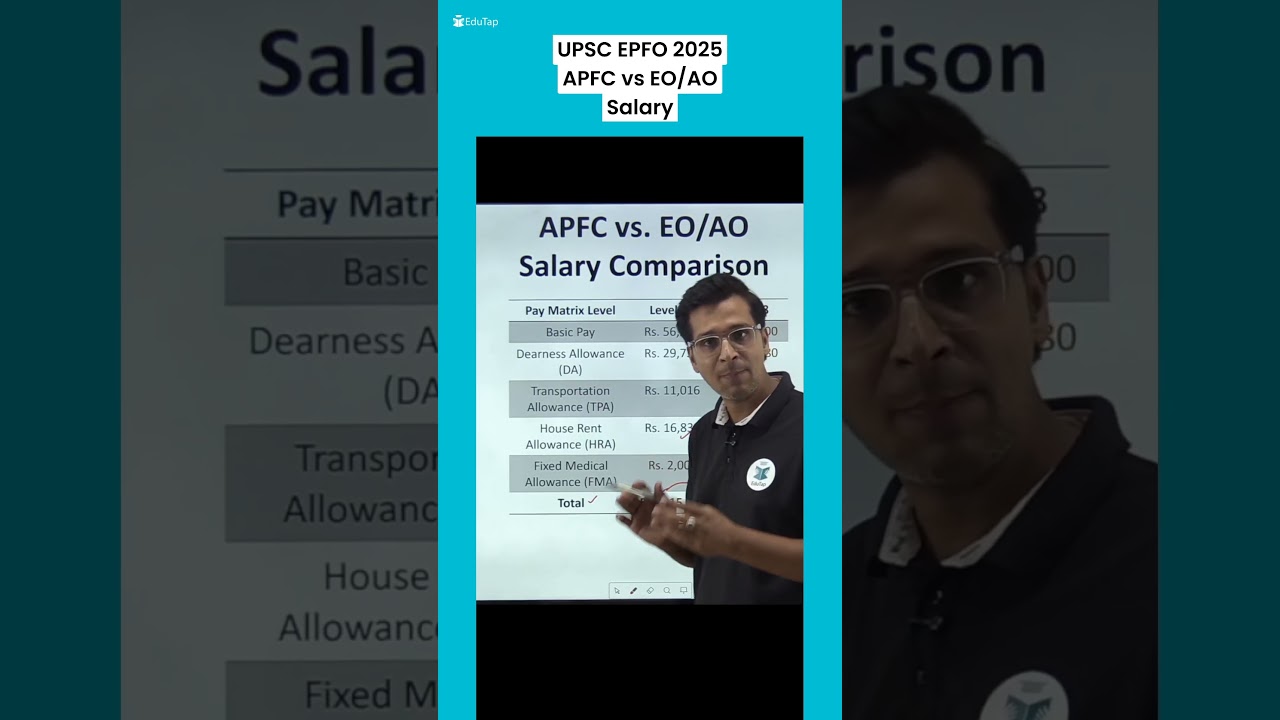 UPSC EPFO APFC vs EO AO Salary 2025 | UPSC EPFO Salary in Hand | UPSC EPFO Salary Per Month | EduTap