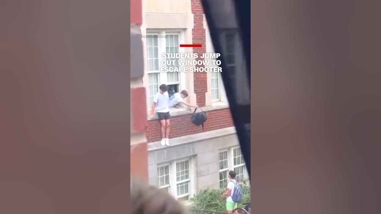 Students jump out window to escape shooter