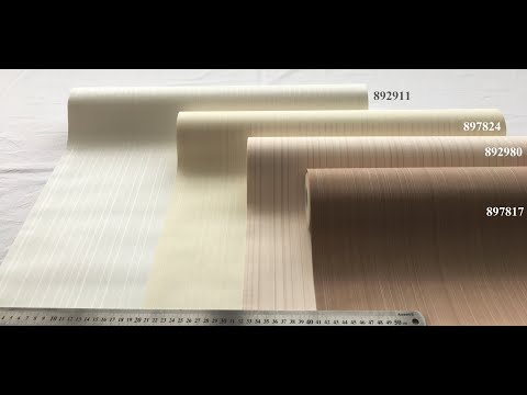 Однотонні німецькі шпалери 897817, обоі м'якого відтінку моко, тиснені в дрібний рубчик, вінілові на флізеліновій, видео 7