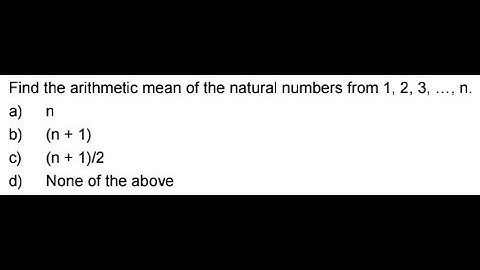 Arithmetic Mean - Statistics - #cafoundation  - Quantitative Aptitude - MCQ 4