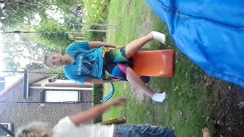 Tjerk vast in glijbaan