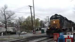 CSX Q411 Fast Freight with Another SD40-2 Leader