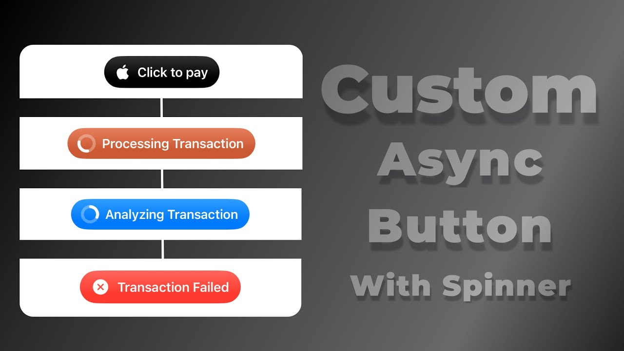 Animated Async Button With Custom Spinner Using SwiftUI | Xcode 16 ...