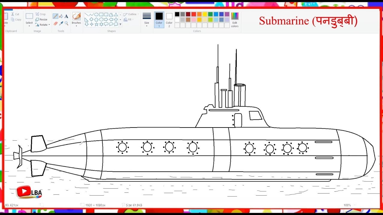 us navy submarine drawing