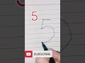 How to draw a 5 number drawing #drawingtutorials #shortvideo #drawing #easydrawing