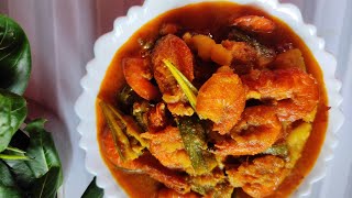 ঢেড়স চিংড়ি ? রেসিপি । Ladys Finger with Shrimp Curry | bongyum bengalirecipes