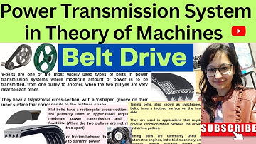Belt Drive in Power Transmission System | Theory of Machine | Complete @pragyaniketan92