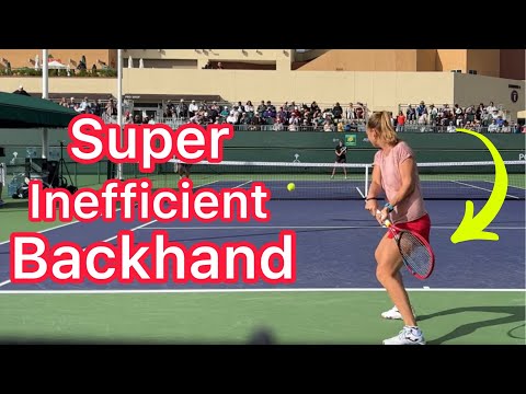 This Is What An Inefficient Backhand Looks Like (Tennis Technique Explained)