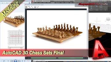 AutoCAD 3D Modeling Chess Sets Final Tutorial Exercise 26