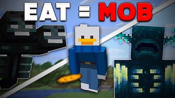 Minecraft, But Eating Spawns Mobs