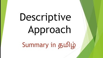#descriptive #approach in #tamil #summary #notes in #english #easy #notes #net #set #tnpsc#language