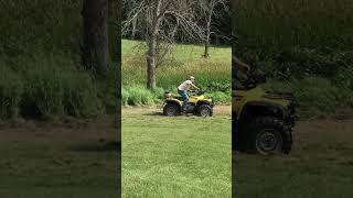 Ripping around on the Honda Foreman 450 Four Wheeler